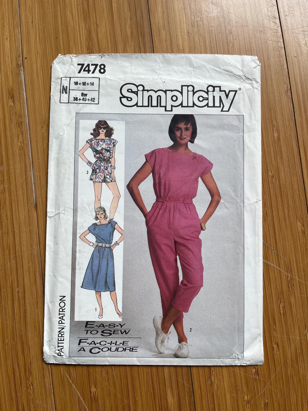 Simplicity Pattern R11878 UNCUT 1986 Simplicity Pattern 7478. Size 10, 12, 14 - Etsy