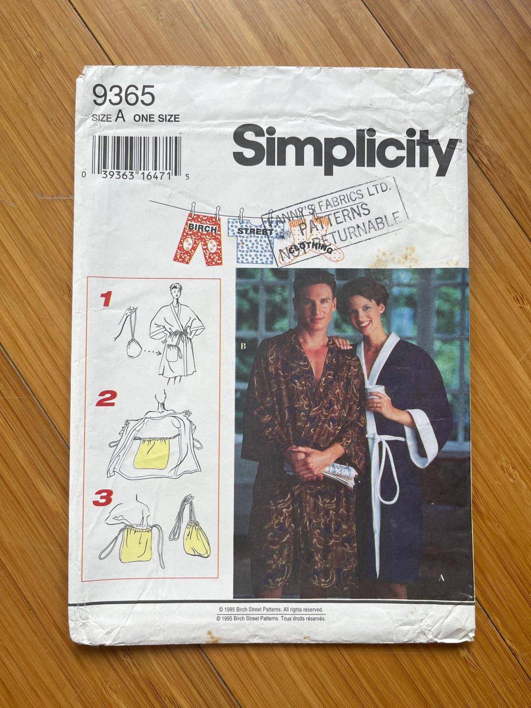 UNCUT 1995 Simplicity Pattern 9365. One Size Fits All - Etsy