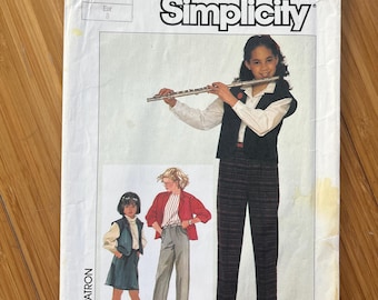 Patrón Simplicity 7056, sin cortar, 1985. Talla 8