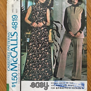 OSKRIT 1975 Simplicity-mönster 4819. Storlek 16, Byst 38
