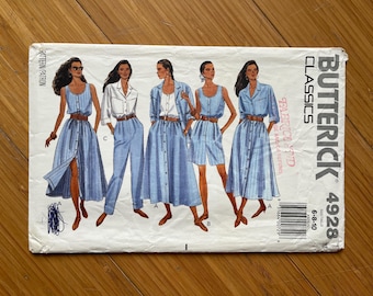 1990 Butterick Pattern 4928. Sizes 6, 8, 10