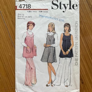 UNCUT 1974 Style Pattern 4718. Size 12, Bust 34