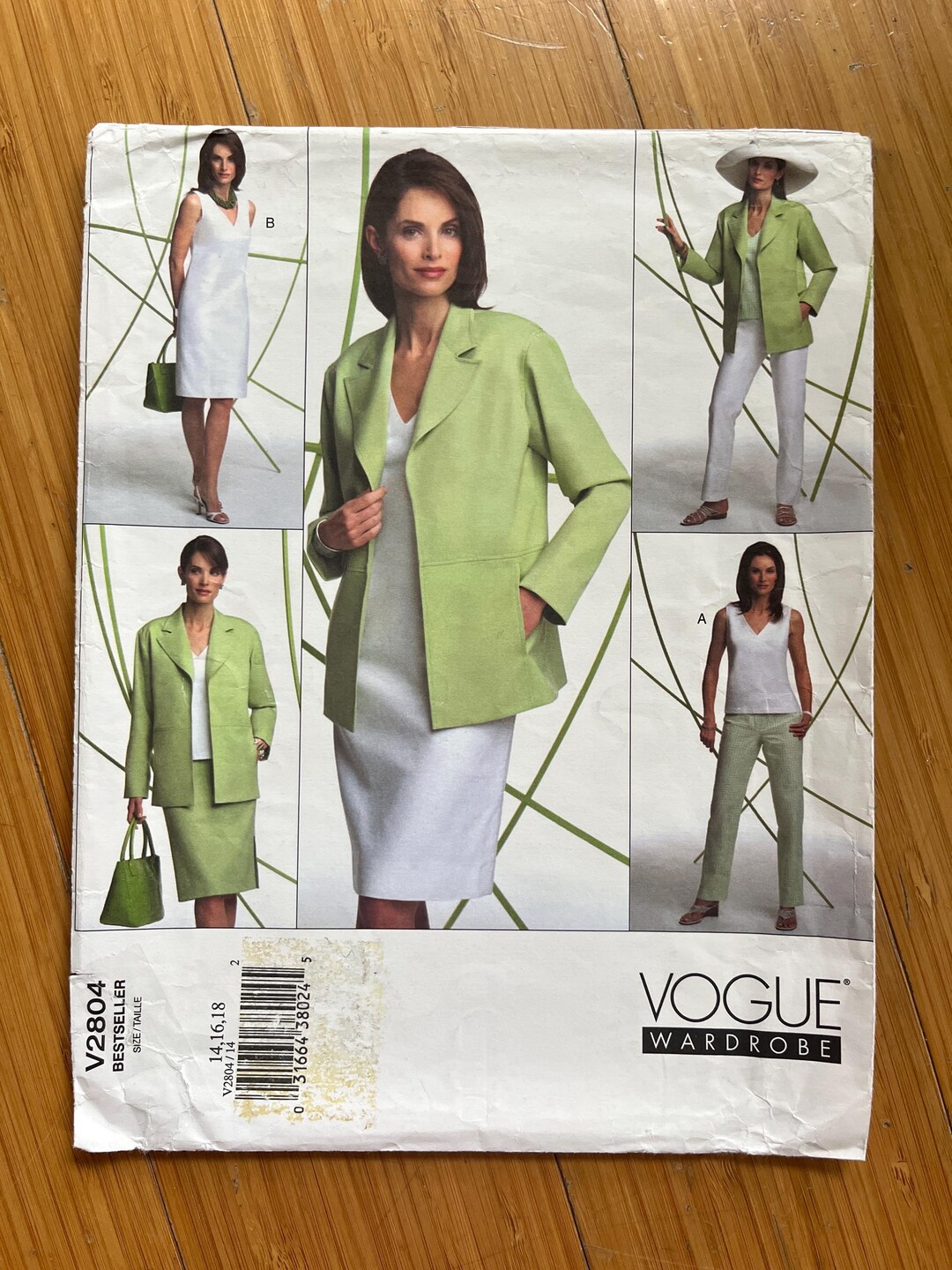 UNCUT 2004 Vogue Pattern 2804. Size 14, 16, 18 - Etsy