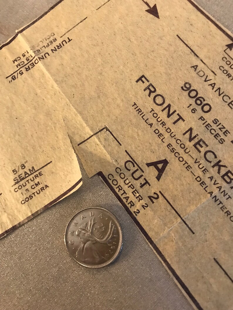 Vintage 1959 Advance Pattern 9060 Size 22.5