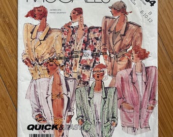 UNCUT 1987 McCalls Pattern 3134. Sizes  8, 10, 12