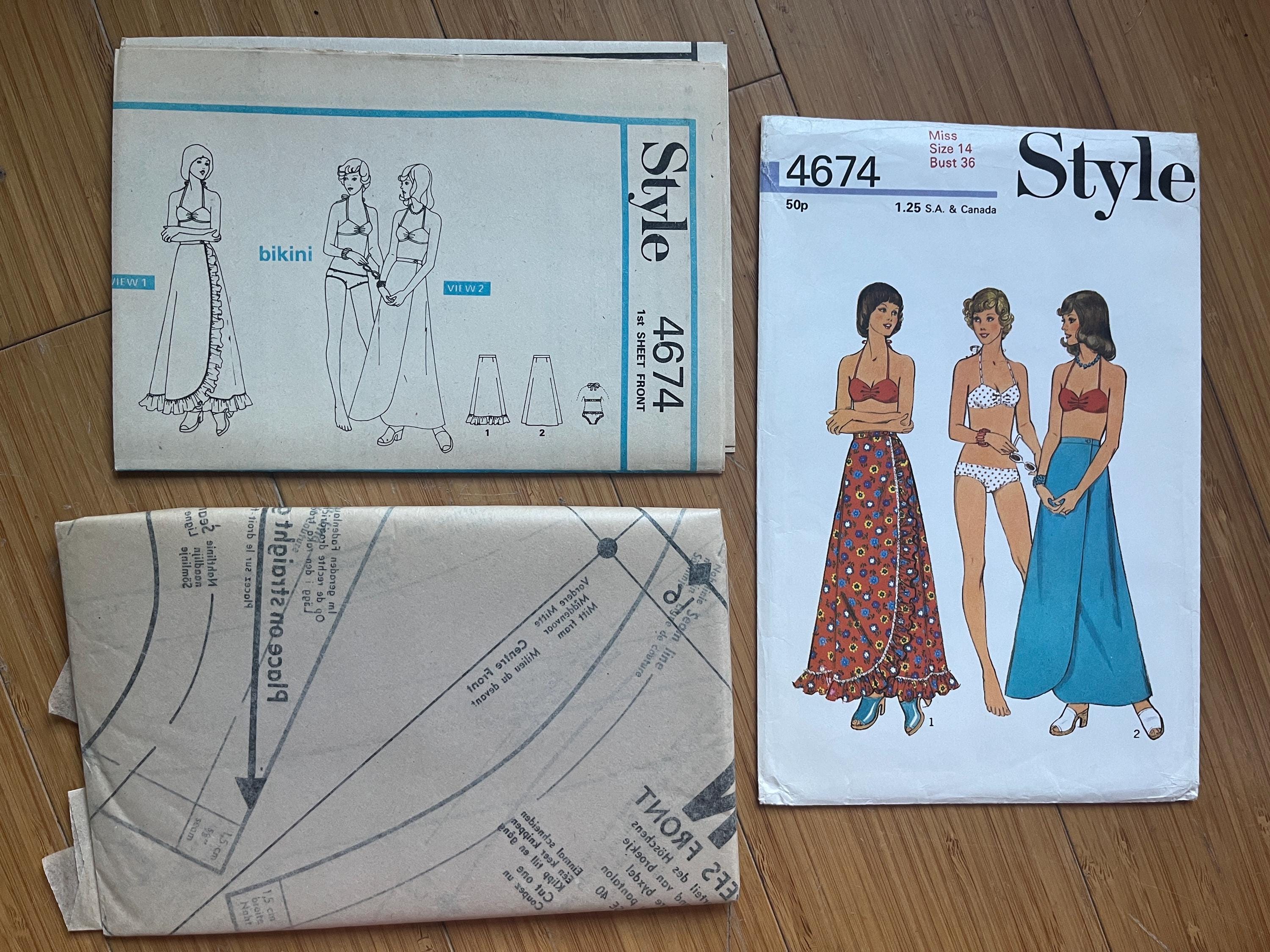 UNCUT 1974 Style Pattern 4674. Size 14, Bust 36 - Etsy