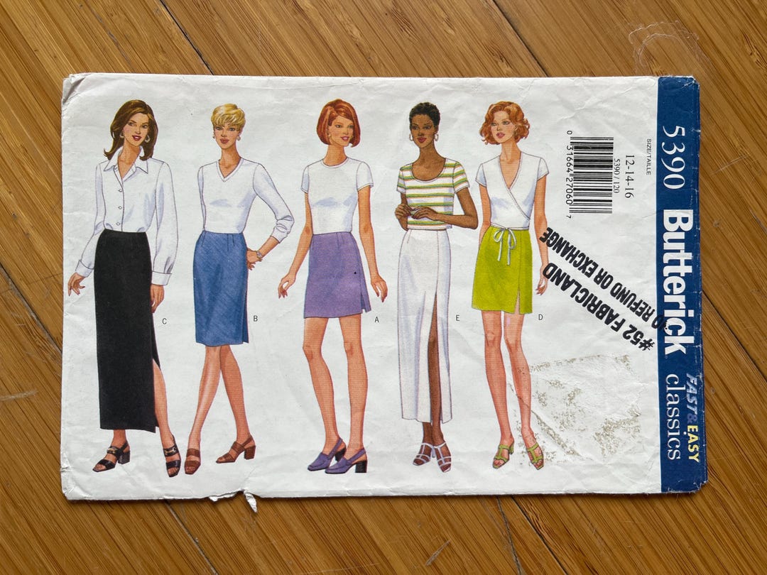 UNCUT 1998 Butterick Pattern 5390. Sizes 12, 14, 16 - Etsy