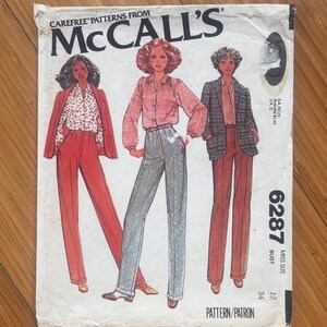 1978 McCalls Pattern 6287: Size 12, Bust 34
