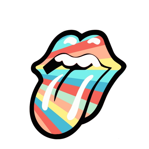 Rolling Stone, Retro,  Vintage Rock and Roll lips png, transparent