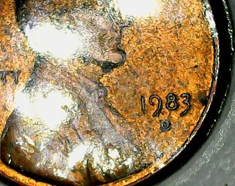 1 1983 D Double Stamped Mint Mark
