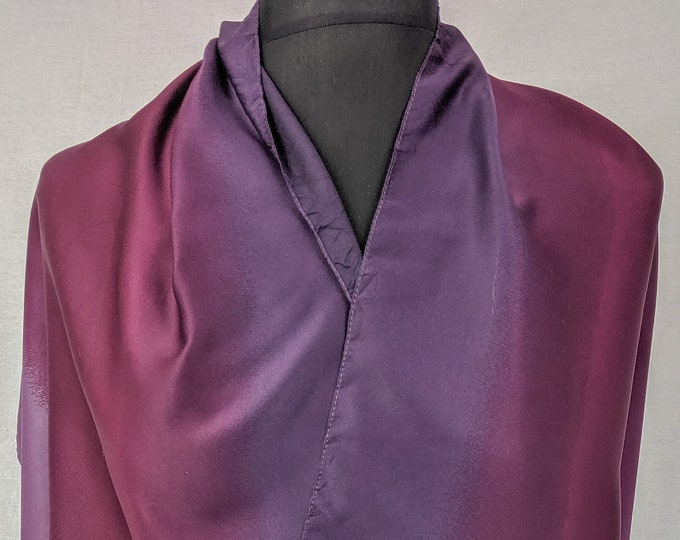 Lovely Long Large Poly Fabric Purple Colour Scarf by OSPREY Designer 19"x 69"