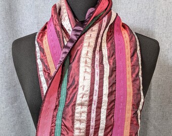 Lovely Vintage Wine Colour two-sided Scarf by Accessorize 10"x 62" made in India