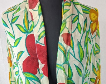 Vanilla, Haney & Garnet Colours Silk Large Scarf by Country Casuals 60" x 21"