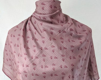 Lovely Vintage Ashes of rose Jam Colour Pure Silk Scarf by Country Casuals 30"x 30"