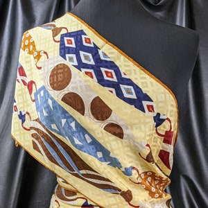 Lovely ECHO  Mellow banana toffee jam Ties Colours Pure Silk Scarf 58&quot; x 11&quot;
