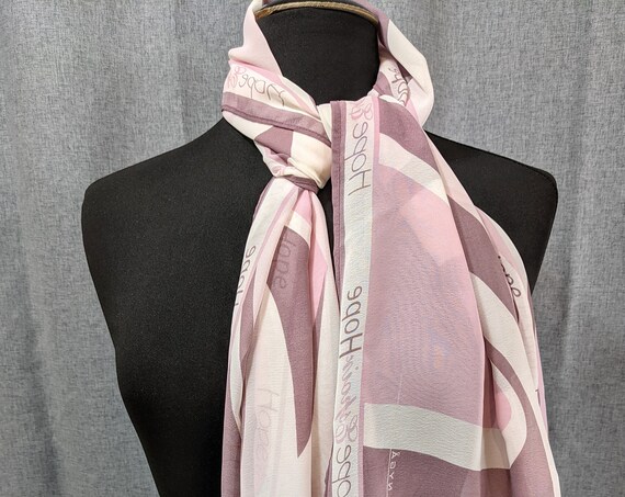 Lovely Lemonade Mauve colour pattern Poly Large Scarf by Peter Nyga 36" x 59"