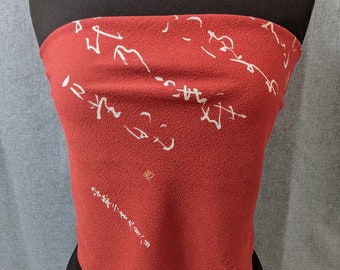 Lovely Vintage Maroon Colour Pure Silk Scarf made in Japan 24" x 24"