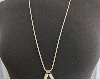 Lovely Vintage Sterling Silver Pendant Necklace signed Wolcott