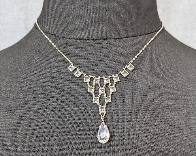 Lovely Art Deco Crystal Necklace signed Berlin