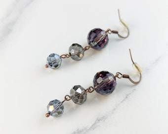 Lovely Vintage Jewellery Aurora Borealis  Fandango colour Dangle Earrings