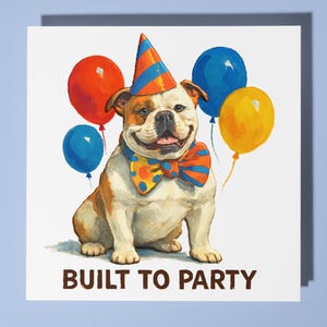 Tarjeta de cumpleaños con diseño de bulldog francés. Tarjeta de felicitación y sobre. Tarjeta de felicitación personalizada con diseño de bulldog francés. Tarjeta de felicitación premium con diseño de bulldog francés.