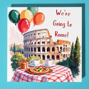 Rome Italy Greeting Card - Travel Gift Card - Personalised Front & Inside