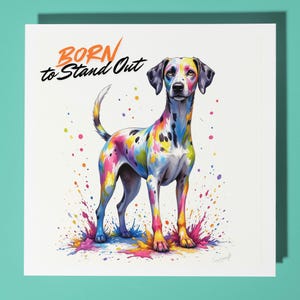 Dalmatische hond LGBTQ+ Coming out - Kaart - Grappig dier - Premiumwenskaart en envelop - Gepersonaliseerde hondenkaart - Vriend