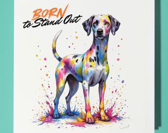 Dalmatian dog LGBTQ+ Coming out - Card - Funny Animal - Premium Greeting Card & Envelope - Personalised Dog card - Friend