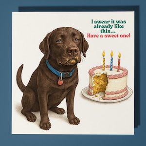 Labrador - Veel plezier! - Fijne verjaardagskaart - Premium wenskaart Envelop Gepersonaliseerde grappige kaart - vriend Familie Echtgenoot