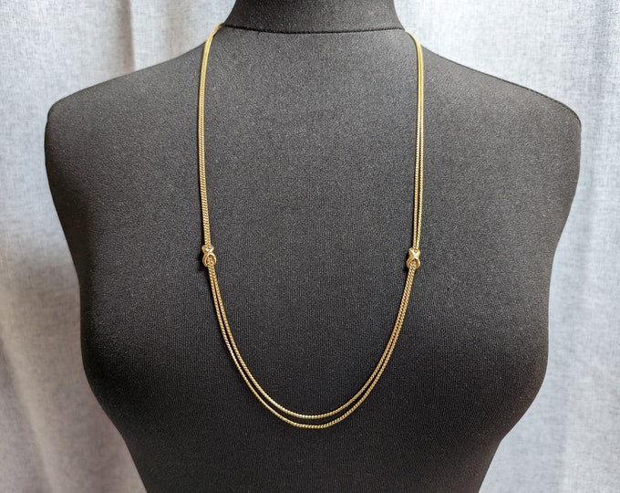 Lovely Vintage Gold-tone Long Necklace by Napier Jewellery Company