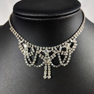 Vintage Sensational Faux Diamond Necklace Jewellery by WEISS - Bridal Necklace