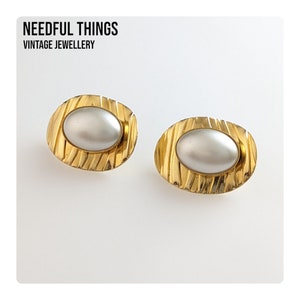 Elegance Unveiled: Timeless Jewellery Gold-Tone & Pearl Clip-On Earrings