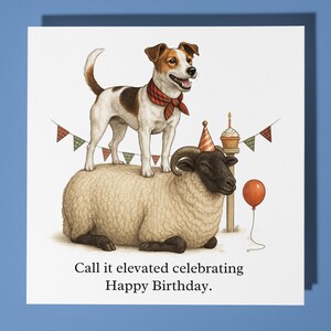 Scottish collection - Jack Russell Terrier - Happy Birthday Card - Premium Greeting Card & Envelope - Personalised funny dog card - Friend