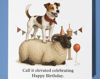 Scottish collection - Jack Russell Terrier - Happy Birthday Card - Premium Greeting Card & Envelope - Personalised funny dog card - Friend