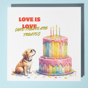 Bulldogge Hund - Alles Gute zum Geburtstag Karte - Lustiges Tier - Premium Grußkarte & Umschlag - Personalisierte Hundekarte - Sohn Schwester Freund Tochter Mama