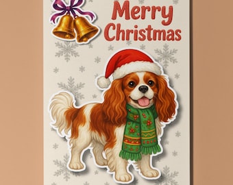 Spaniel Dog Breeds - Pop Pets 3D Collection - Merry Christmas Card - Funny Animal - Premium Quality Greeting Card Envelope Personalised card