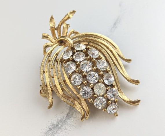 Broche Vintage En Strass - Bijou Ancien Scintillant, Occasion
