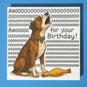 Awoo zum Geburtstag - Alles Gute zum Geburtstag - Premium Grußkarte - Personalisierte lustige Karte - Freund Sohn Familie