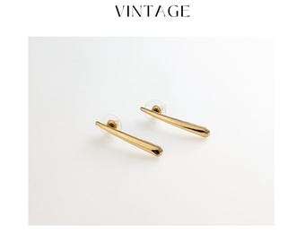 Classic Vintage Gold-tone Small Stud Push Back post Earrings