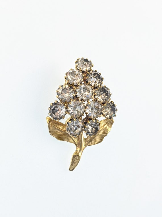 Lovely Vintage Jewellery Gold-tone Flower Brooch - image 6
