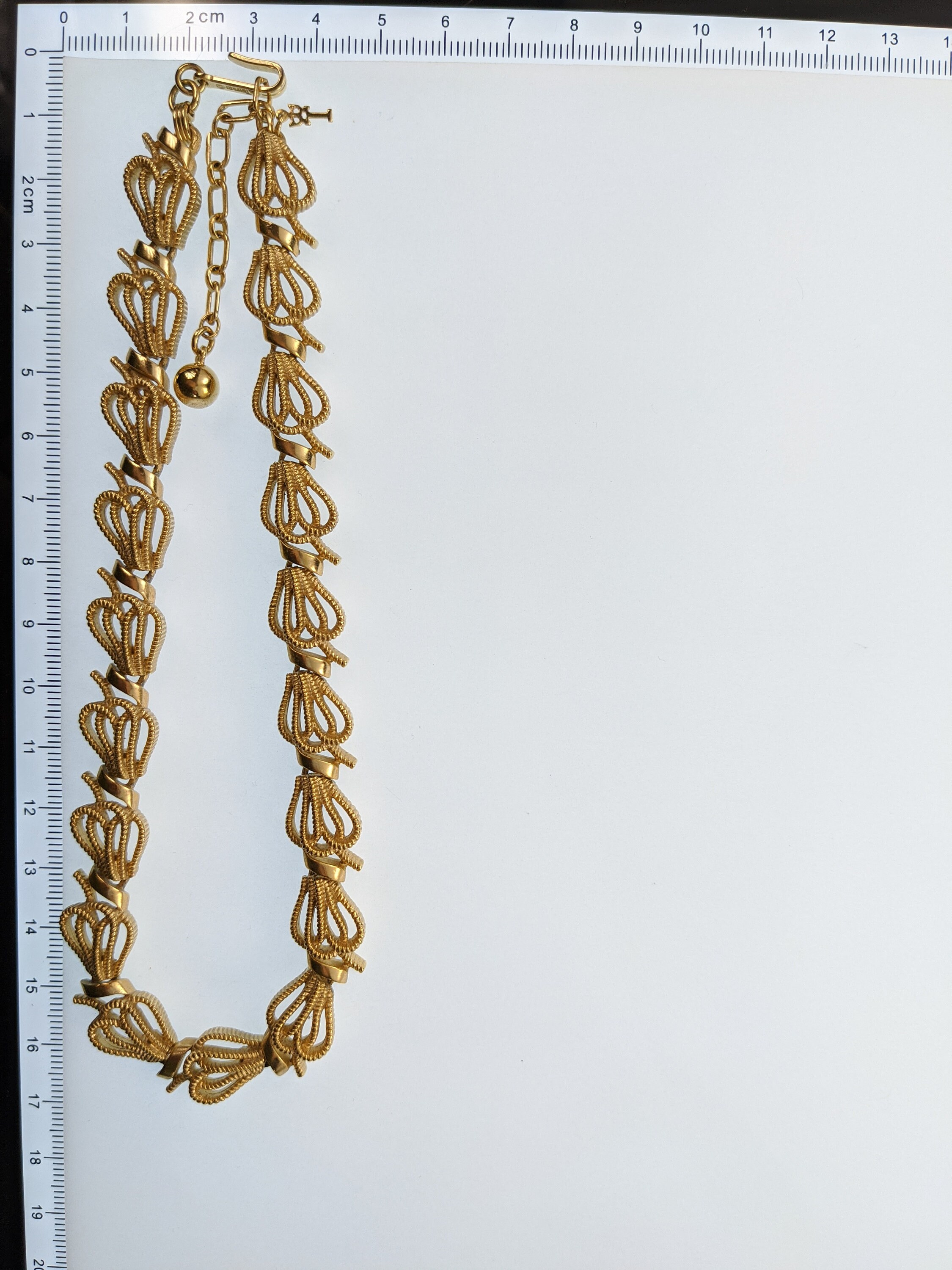 Lovely Vintage Goldtone Ribbon Design Necklace by Trifari Etsy