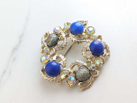 Beautiful Vintage Jewellery Multichrome Cabochons… - image 10