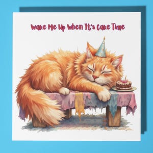 Maine Coon hecho a mano - Tarjeta personalizada de gato - Hijo, hermana, hija, mamá, papá - Tarjeta de cumpleaños, tarjeta divertida de animal - Sobre para tarjeta de felicitación premium