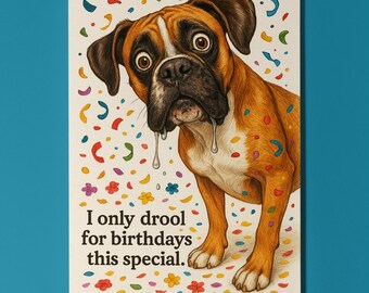 Dog Breeds Collection - Don’t Look Away - Boxer Dog - Birthday Card - Funny Animal - Premium Greeting Card and Envelope - Personalised card