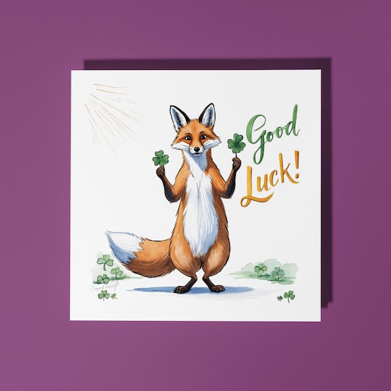 Handmade Wildlife Greetings Card - Fox Handmade Wildlife Greetings Card - Fox