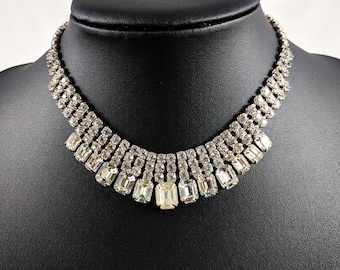 Vintage Sensational Faux Diamond Necklace Jewellery by WEISS Bridal Necklace!