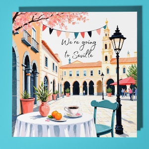 Seville Spain Greeting Card – Travel Gift Card - Personalised Front & Inside