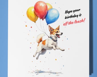 Little dog - Happy Birthday Card - Funny Animal - Premium Greeting Card & Envelope - Personalised Dog card - Son Sister Friend daughter