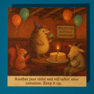 Riccio - Biglietto di auguri di buon compleanno - Animale divertente - Busta per biglietti di auguri premium - Biglietto di auguri personalizzato per gatti - Sorella, figlia, amica, papà