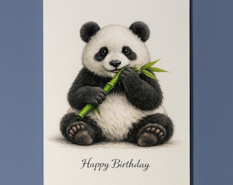 Animal Hugs Collection Have a Panda -tastic Birthday Happy Birthday Card  Premium Greeting Card and Envelope Personalised Friends Family